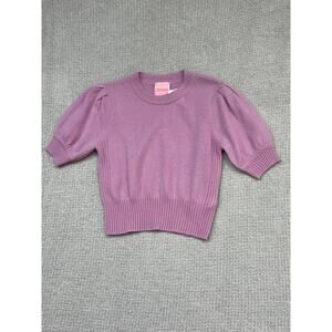 Crush Women's Lavender Short Sleeve Cashmere Sweater Size S #59815